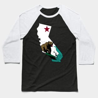 Surfing California Bear Baseball T-Shirt